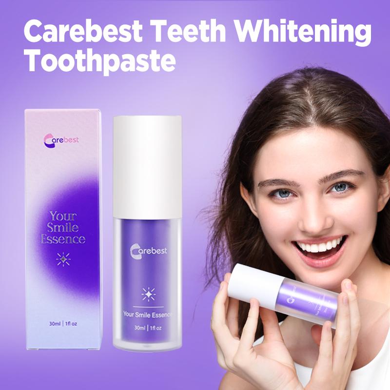 Carebest V34 Purple Toothpaste for TeethWhitening, Purple ToothpasteWhitening, Color Corector Serum,Stain Removing ,Tooth StainConcealer Oral Gentle