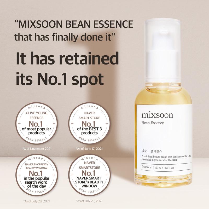 [mixsoon Official Shop] Bean Essence | Natural Fermented Soybean Essence for Glass Skin | Exfoliating, Hydrating & Moisturizing Facial Serum