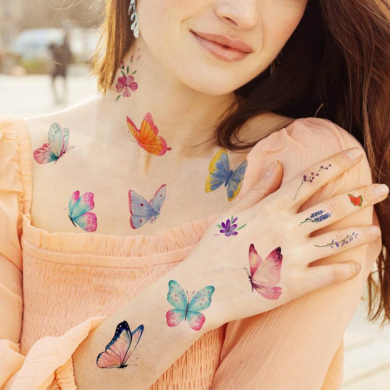 Cartoon Mermaid & Animal Pattern Temporary Tattoo Sticker, 60pcs set Waterproof Fake Tattoo Sticker, Body Art Sticker for Kids & Adults