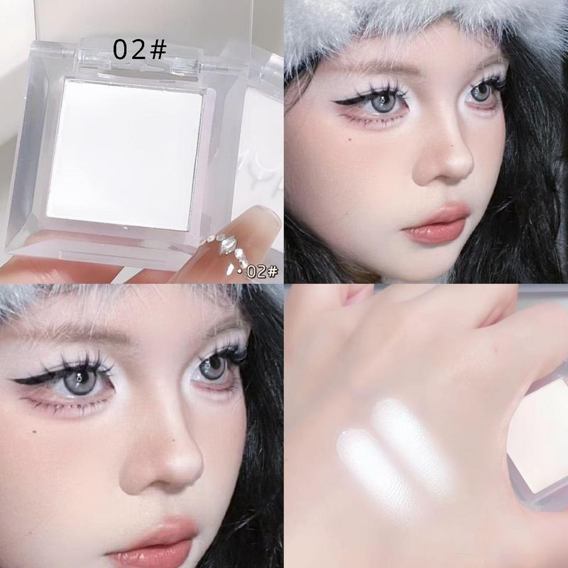 Monochrome Matte Eyeshadow Powder Compact, Portable Long Lasting Eye Shadow Powder, High Pigmented Blendable Eyeshadow Powder