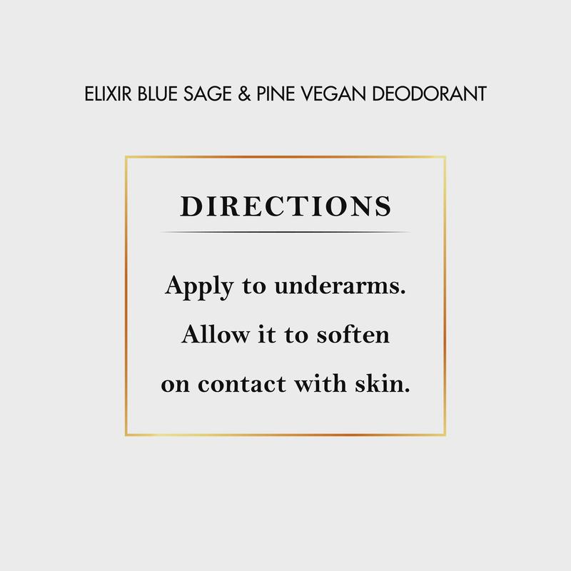 Coco March Elixir Blue Sage and Pine Vegan Deodorant, Coconut Oil and Shea Butter Infused, Aluminum Free Deodorant for Men Women Aroma