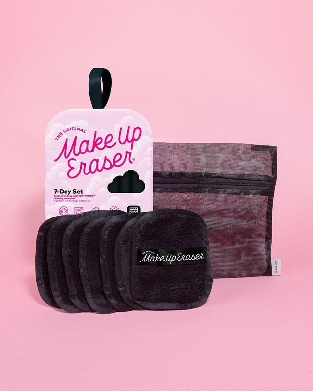 MakeUp Eraser 7-Day Set Classics- Set of 7 Sustainable, Reusable, Machine Washable Makeup Removers with Laundry Bag, Remove all makeup & sunscreen with JUST WATER