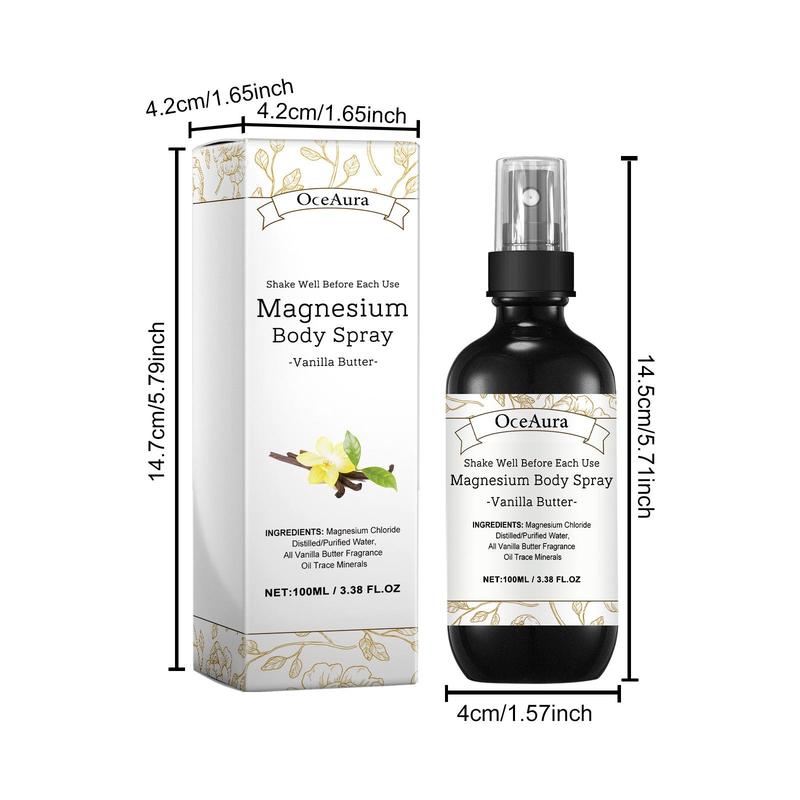 100ml Magnesium Body Spray, 1 Count Body Care Spray, Relaxing Body Mucle Spray, Hydrating Body Skin Soothing Spray