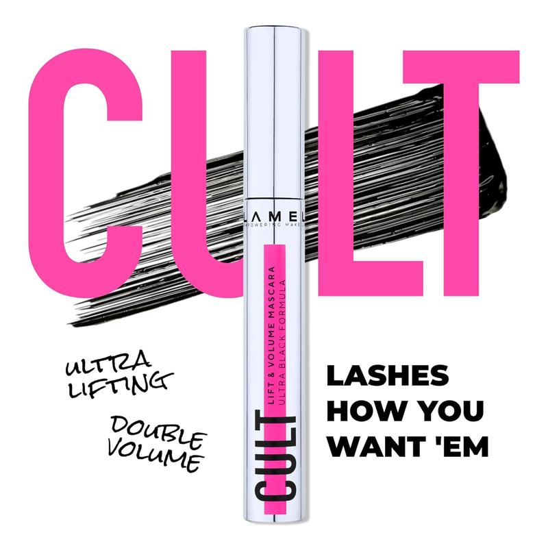 LAMEL Cult Lift & Volume Mascara \u2013 Volumizing & Lifting, Smudge-Proof, Flake-Free, Deep Black Pigment Mascara - 401