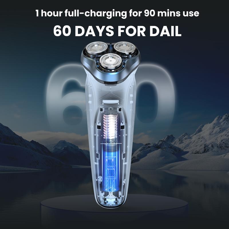 SEJOY 3D Electric Shaver Rotary Shavers with Pop-up Trimmer Rechargeable Gifts