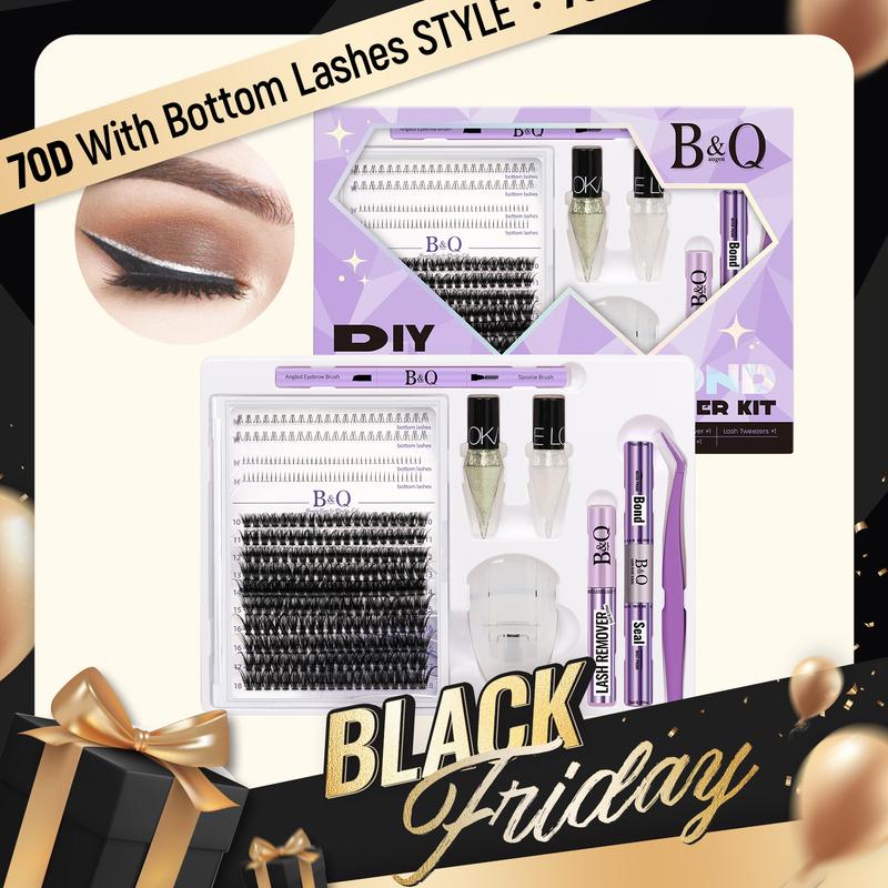 B&Q Lash l Diamond Eyeliner Kit with Bottom Lashes, DIY Lash Extension Long Lasting Waterproof & Sweat proof Kit - 28Cosmetic, Makeup，eyeliner Eyelash