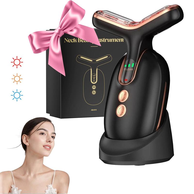 [Upgraded] Rechargeable Neck Meter, Multi-functional Face and Neck Skin Care Massage Tool, 3 Adjustable Modes, Hot Vibrating Massager, Women's Beauty Gift, Comfortable Facial Skin Care