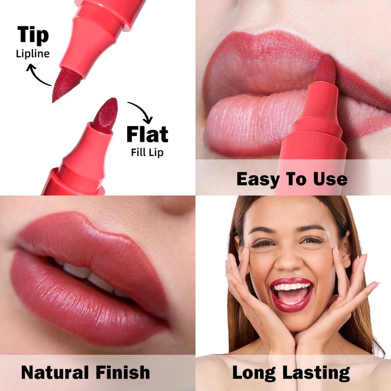 KIMUSE Lip Stain Marker Set  Waterproof Smudgeproof Lip Liner Matte Lip Makeup Color Lipliner