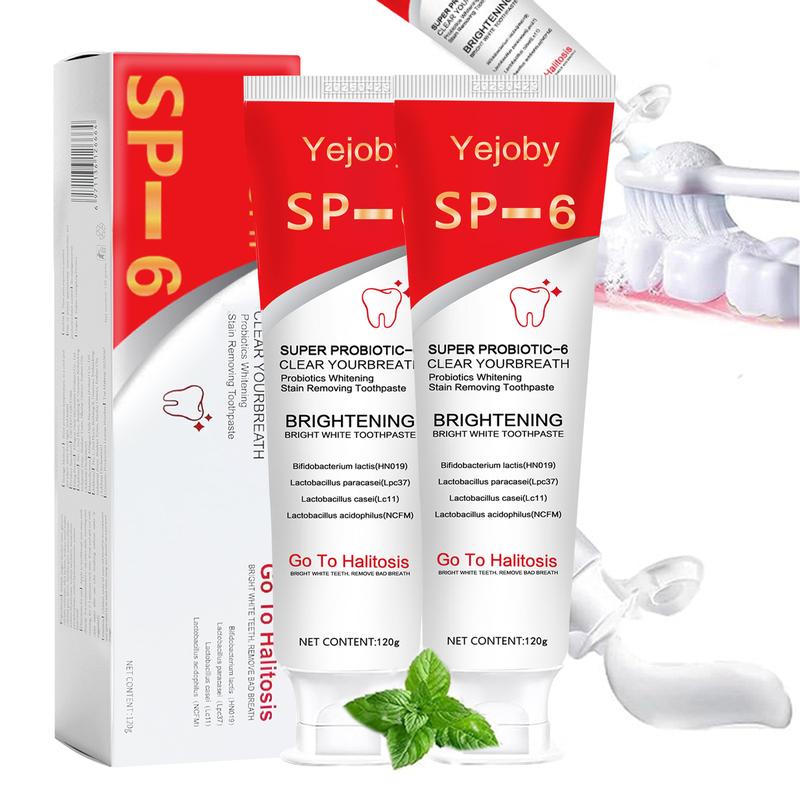 [+5$Get 2Pcs] Sp-6 Ultra Whitening Toothpaste,Probiotics Bright White Toothpaste,Sp 6 Toothpaste,Ultra Whitening Toothpaste Sp-6,Sp-6 Probiotics Whitening Toothpaste,Fresh Breath