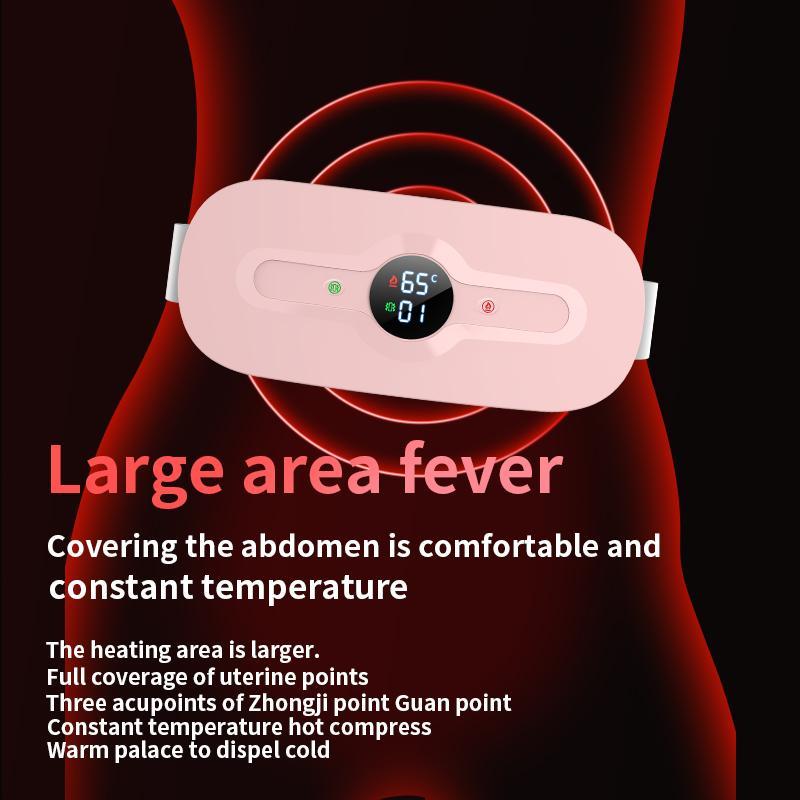 Portable Cordless Heating Pad, 3s Fast Heating Waist Belt with 6 Gear Vibration Massage, Body Beauty Instrument for Women