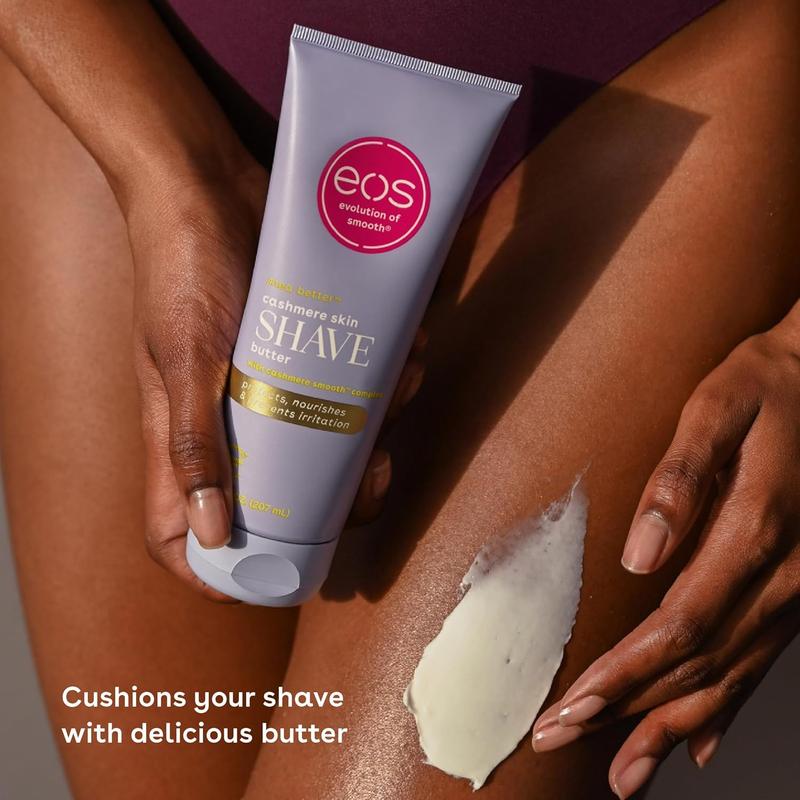 eos Cashmere Skin Collection Shave Butter- Vanilla Cashmere Scented, Non-Foaming Shave Cream, 7 fl oz