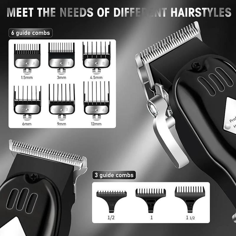 3 in 1 Electric Shaver Kit with Digital Display, 1 Set Multi-use Rechargeable Hair Clipper Set with Accessories, Electric Beard Hair Trimmer for Men, National Day Offers, Christmas, Christmas Gift