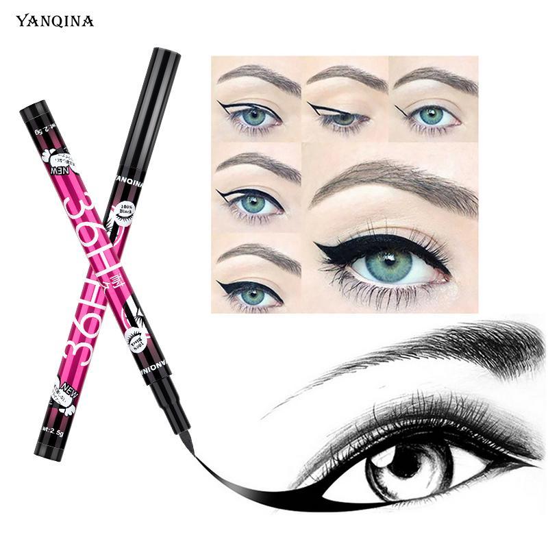 Waterproof Smudge-Proof 4 Color Eyeliner Pencil for Cat Eye Goth Halloween Makeup Colorful High-Pigment Eye & Lip Crayon Face Paint Pearl Gloss Finish Punk Gothic Look