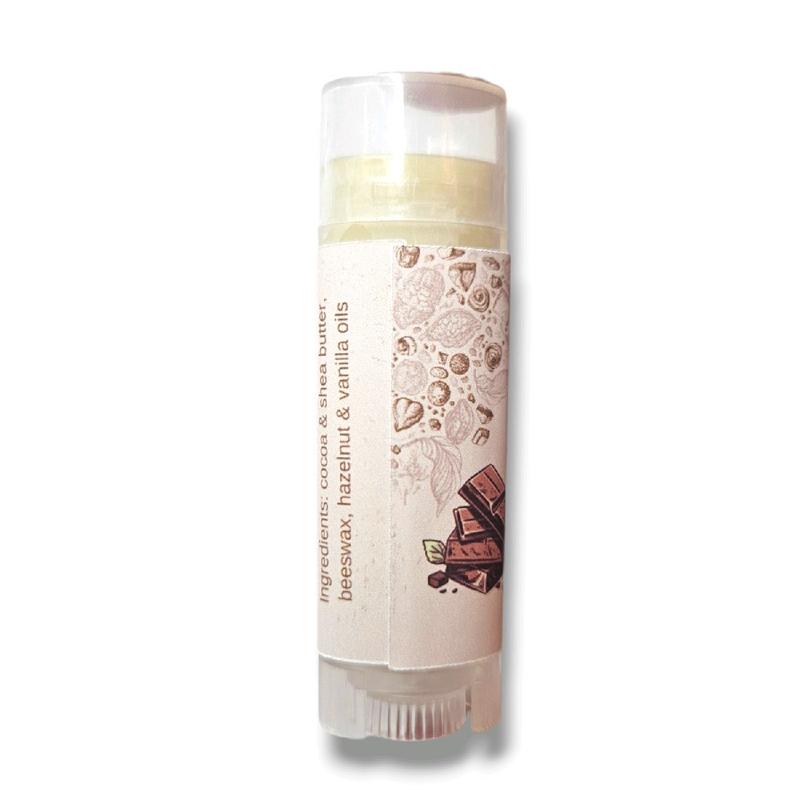 Organic Chocolate Lip Balm with Cocoa, Beeswax, and Shea Butter - Choco-Lips, Skincare Comfort