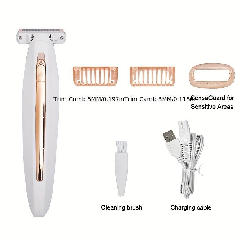 USB Charging Electric Shaver, 1 Set Wet & Dry Use Waterproof Shaving Machine, Ladies Hair Removal Instruments for Home & Travel, Christmas Gift