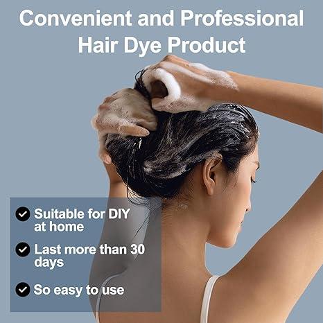 Black Hair Color Shampoo 500ML Instant Hair Dye Shampoo Haircare for Men & Women-Color Shampoo for any hair color in Minutes-Long Lasting-Safe & Easy to Use black hair instant black