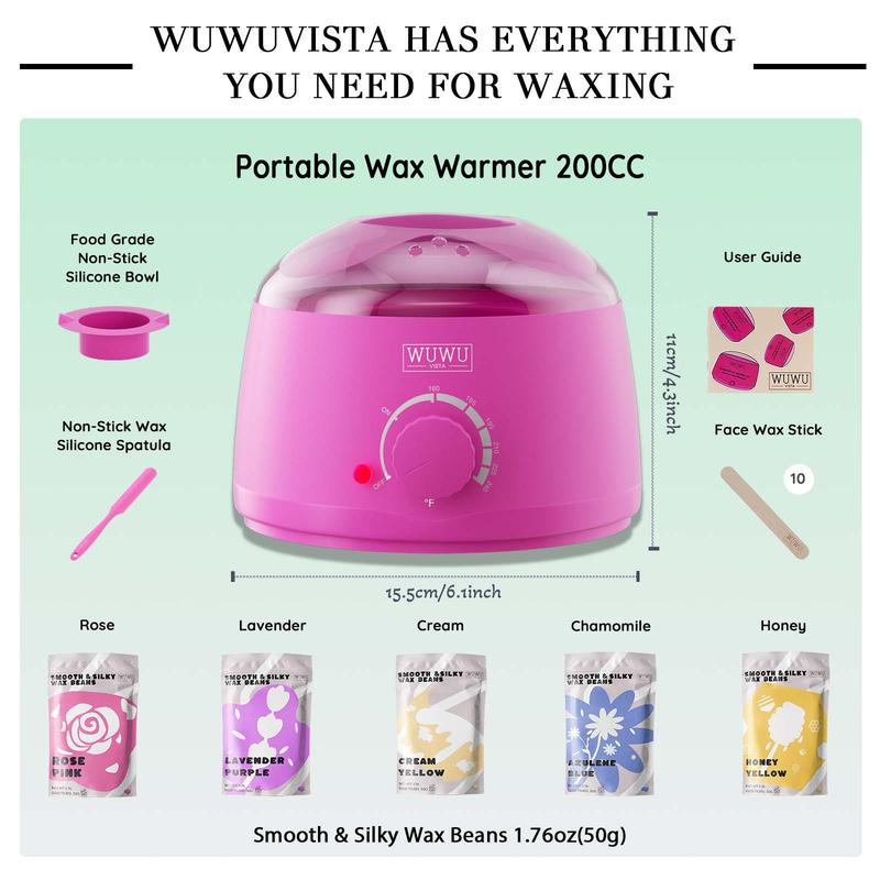 Wax Warmer Kit, 1 Set Waxing Kit for Women, Wax Warmer for Hair Removal, Professional Hair Removal Machine for Home Use