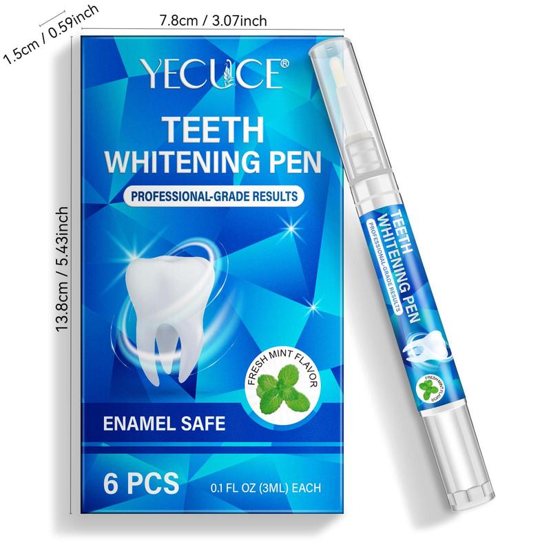 Teeth Brightening Pen, 6 Counts box Teeth Care Products, Professional Teeth Brightening Products, Oral Care Products for Men & Women