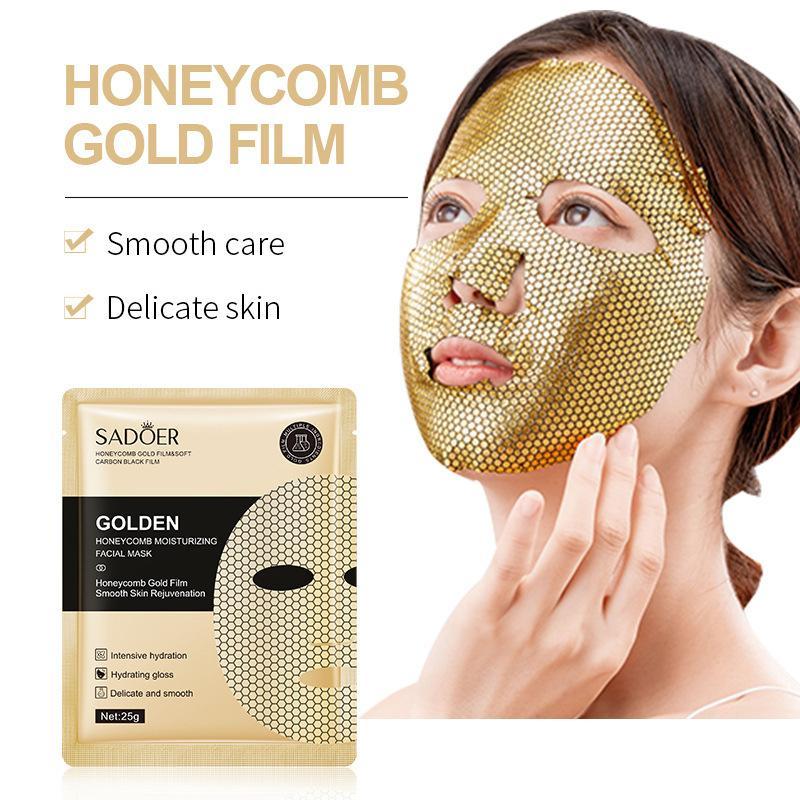 Hydrating 24k Gold Facial Skin Care Mask, 10pcs set  Deeply Moisturizing Face Skincare Sheet, Beauty & Personal Care Daily Skincare Product