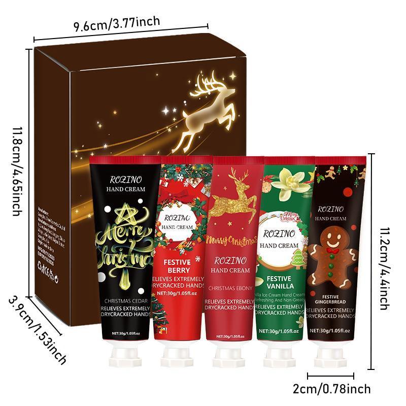 Moisturizing Hand Cream, 5pcs set Hand Skin Soothing Hand Oil, Cracks Caring Hand Cream, Hand Care Product for Women & Men, Christmas Gift