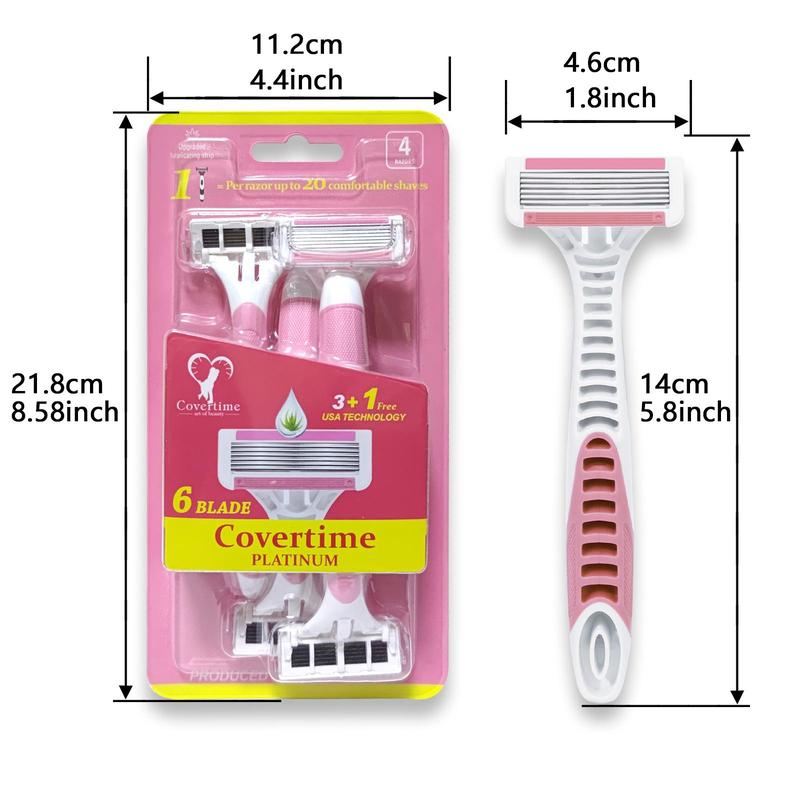 4pcs set Men's Manual Razor, Smooth Shaving Razor, Shaving Razor for Man & Woman