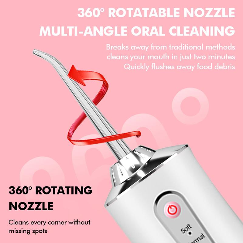 water flosser Christmas Special Offer High Quality High Quality Portable Oral Irrigator Only 9.9 RMB 4 in 1 | Cordless Oral Irrigator with Dly Mode and 4 Nozzles, IPX7 Waterproof, 3 Cleaning Modes, Powerful Mini Bursts for Teeth and Braces Care