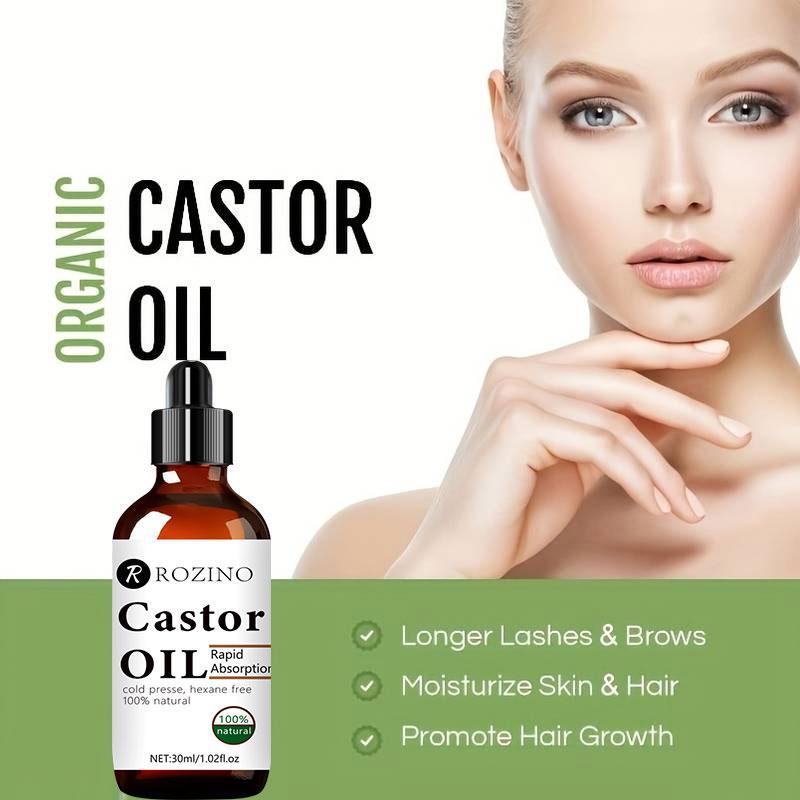 Natural Moisturizing Facial Essential Oil, Deep Hydrating Castor Oil for Soothing Dry Skin, Nourishing Facial Skin Care Product for Women & Girls