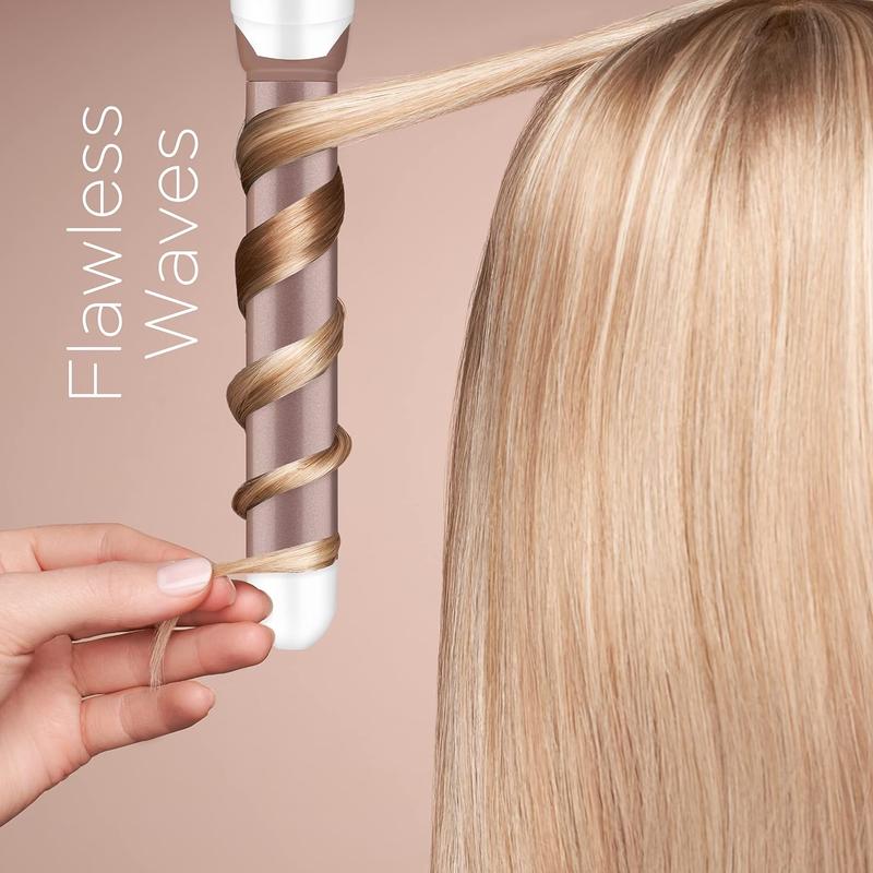 Double Ceramic 1-inch Curling Wand, Straight wand produces flawless waves