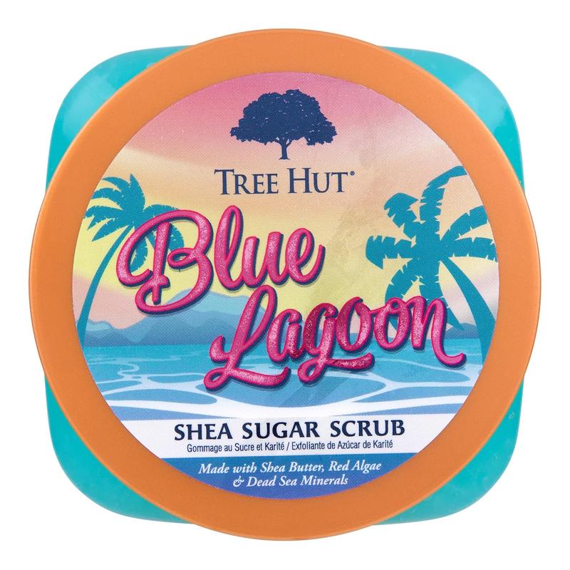 Blue Lagoon Shea Sugar Scrub, 18 Oz, Ultra Hydrating and Exfoliating Scrub for Nourishing Essential Body Care Tree Hut Aha Avocado sugar  scrub