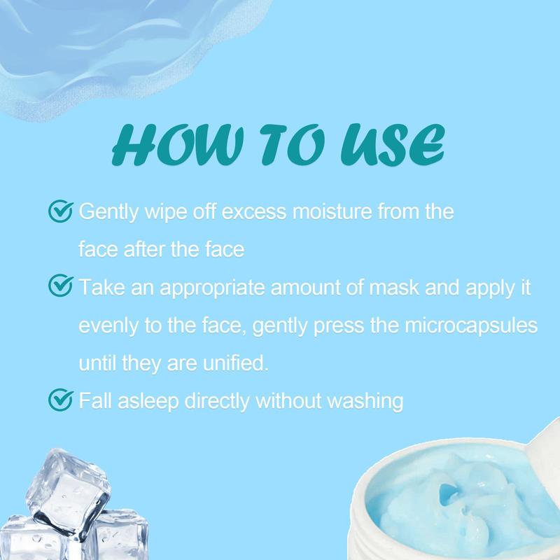 Moisturizing Sleeping Mask, Sleep Overnight Hydrating Nourishing Facial Gel Mask, Pores Cleaning Mud Mask, Facial Skin Revitalizing, Illuminating Cream Mask