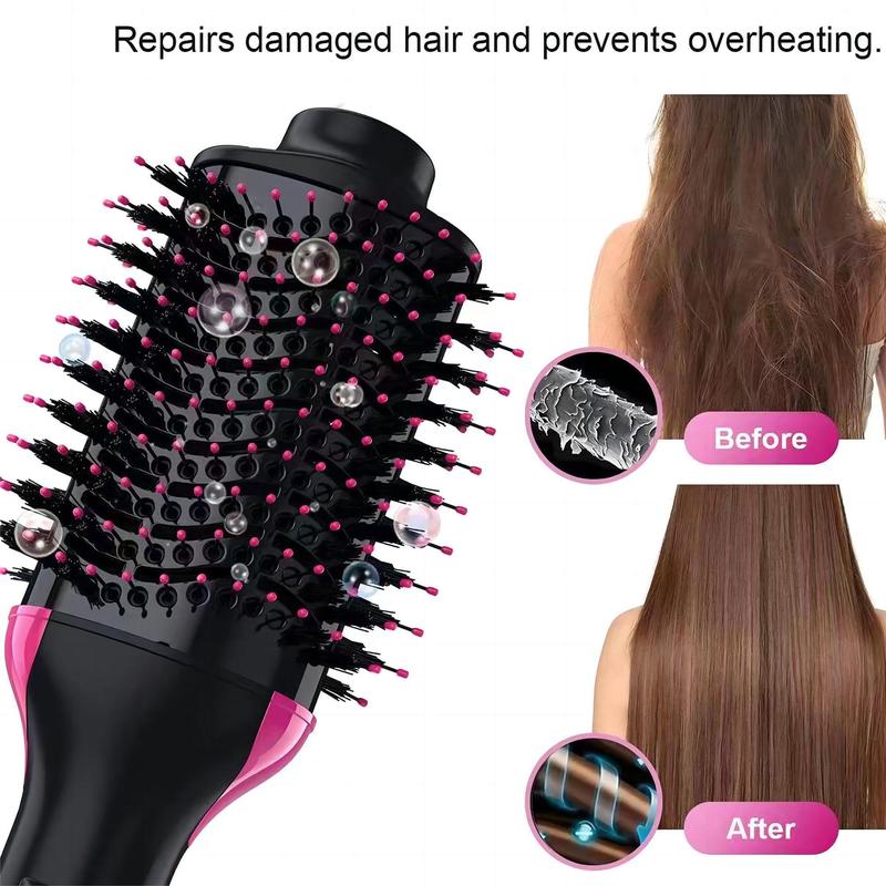 4 in 1 Hair Dryer Straightener, Multi-use Hair Dryer Brush with Aluminum Tube Comb Head, Lightweight Design Hot Air Comb for Home & Salon Use