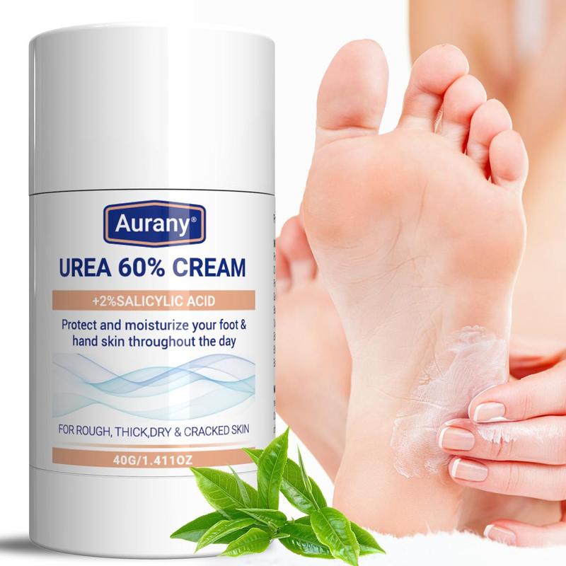 60% Urea & 2% Salicylic Acid Foot Care Cream, Moisturizing Foot Cream for Rough, Thick, Dry, Cracked Skin, Soften & Moisturizer Skin for Feet, Knees, Hand