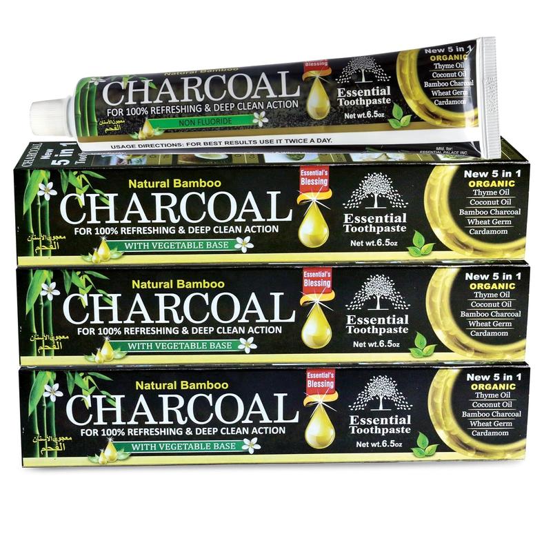 Organic Bamboo Charcoal Toothpaste 100% Natural Teeth Whitening Oral Care - 6.5 oz Coconut Cream oral health Management