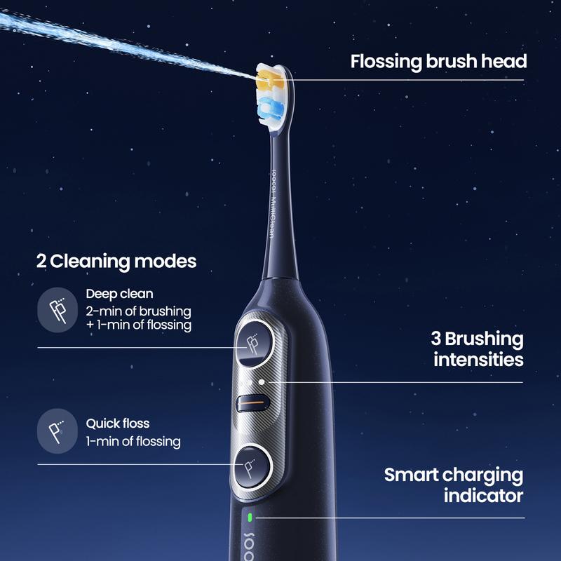 Soocas NEOS II - Electric Toothbrush with Water Flosser, Adults Sonic Electric Toothbrush, Teeth Water Flosser, Portable Cordless Flossing Toothbrush