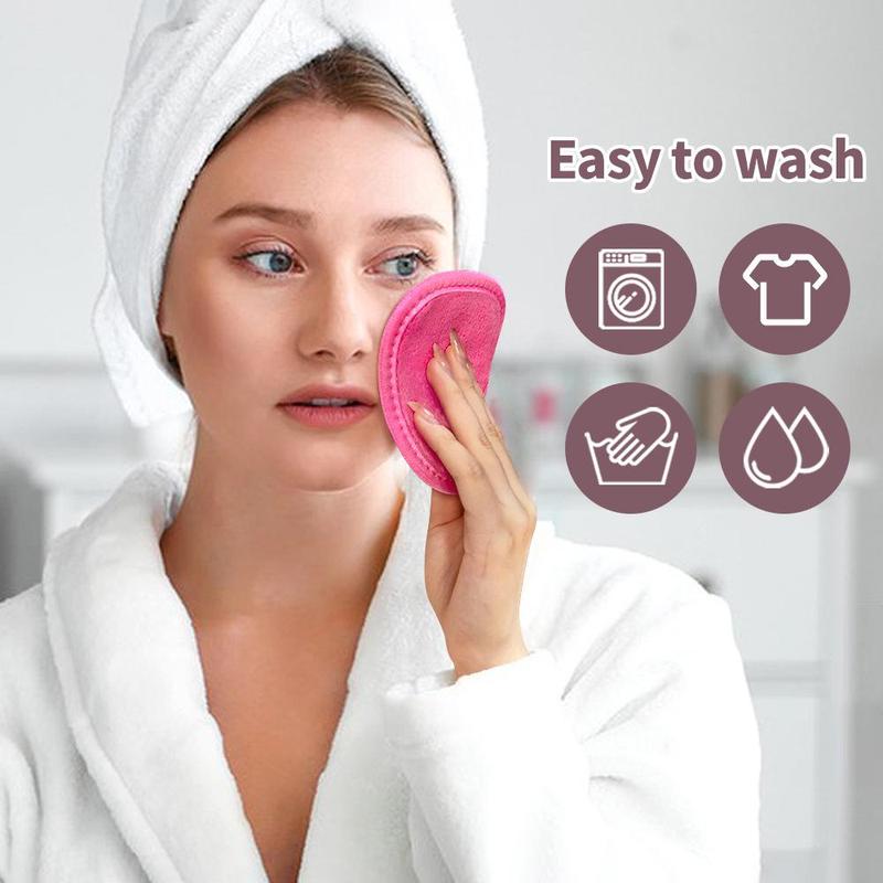 Reusable Makeup Remover Cloth, 10pcs set Makeup Remover Towel, Microfiber Face Washcloth, Facial Cleansing Tool for Home & Travel, Christmas Gift