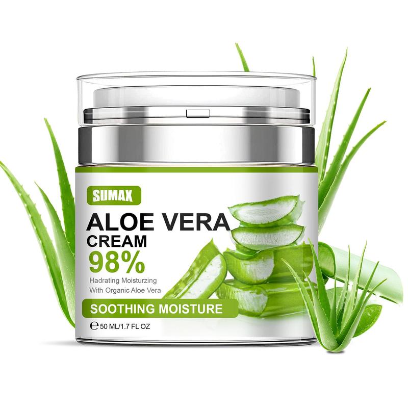 Aloe Vera Facial Moisturizing Cream, Refreshing & Non-greasy Face Moisturizers for Women, Soothing Skin Care Products