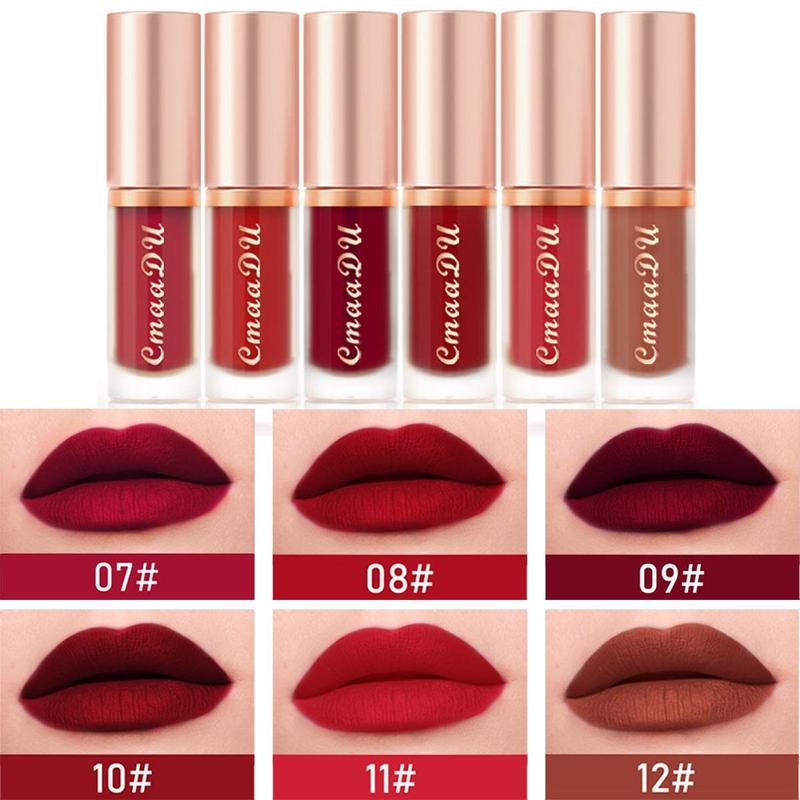 6pcs Matte Velvet Lipstick, Water Proof Matte Lip Balm, Long Lasting Easy Coloring Lip Sticks, Sweat Proof Moisturizing Matte Lipstick