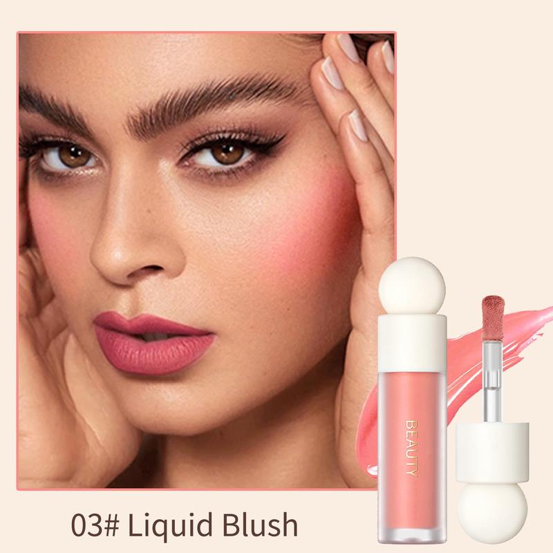 Liquid Blush For Cheeks, Soft Velvet Cream Blush Face Blush Makeup, Pink Blush Red Blush Skin Tint, Natural-Looking Matte Finish Makeup Blush Stick, Waterproof&Long Lasting Dewy Cheek Tint, Moisturizing&Lightweight Blendable Feel Blush Makeup