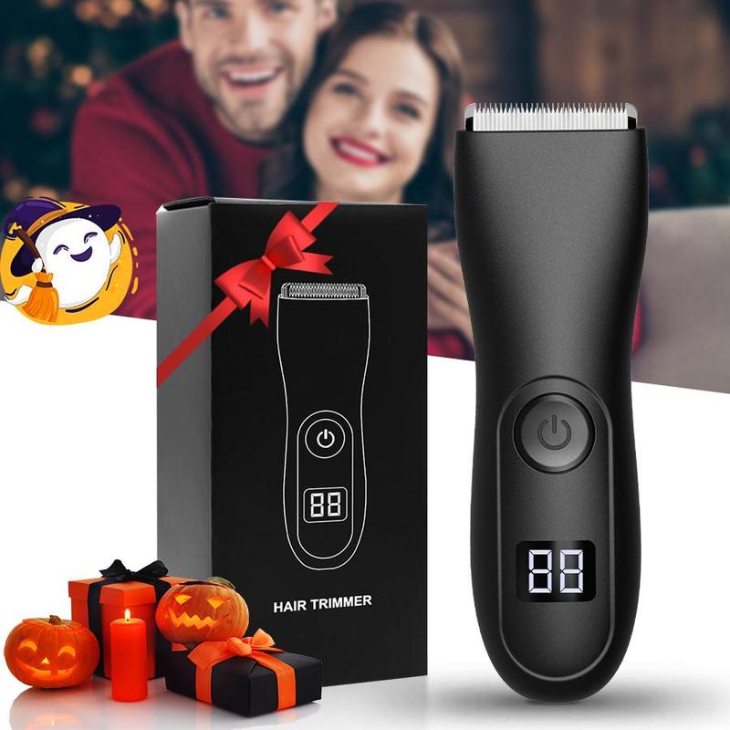 Electric Groin Hair Trimmer, 1 Box Waterproof Body Hair Trimmer, Men Pubic Hair Trimmer, Cordless Men Body Shaver Groomer, Gift for Men