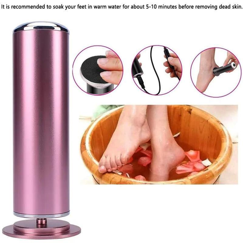 Electric Foot Callus Remover,Speed Adjustable Professional Pedicure Machine with 60 PCS Replacement Sandpaper Disks and Brush,Foot Care Tool to Remove Dry, Dead,Hard,Cracked Skin&Calluses Aluminum Manicure Nail Nail Care Nail Art Cutics