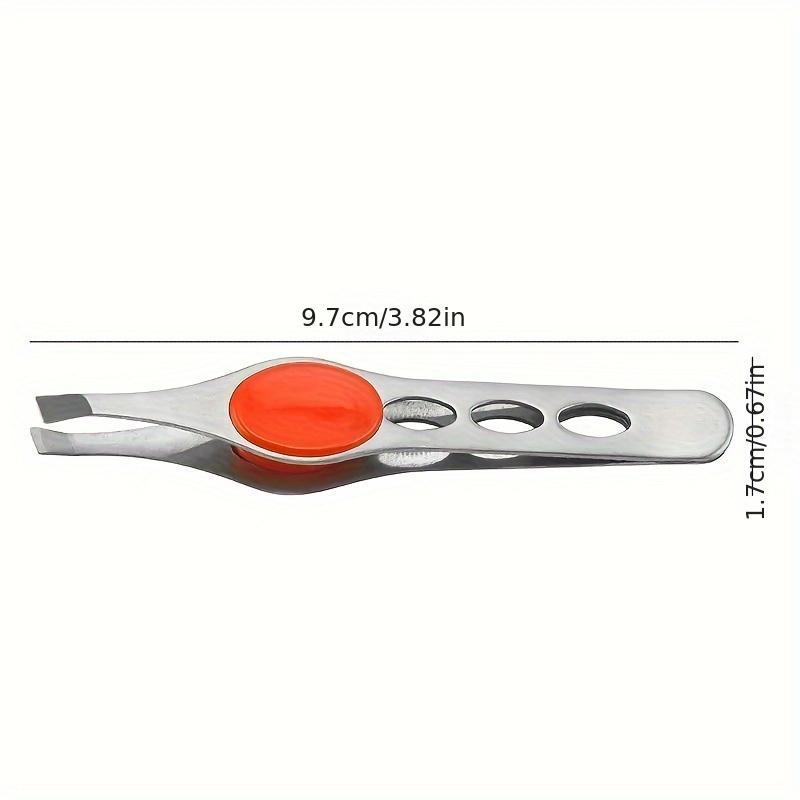 Professional Stainless Steel Hollow out Eyebrow Tweezer, Precision Facial Hair Ingrown Hair Removal and Plucking Tool with Three Holes, Daily Beauty Tool for Perfect Eyebrow Shaping