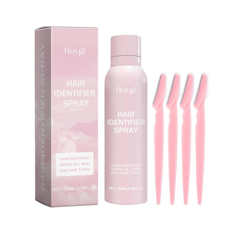 Hair Identifier Spray with Tool, 1 Set Gentle Non-irritating Hair Removal Spray with Trimmer, Hair Removal Product, Facial Hair Removal Product, National Day Offers, Christmas Gift