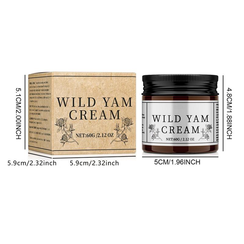 Organic Concentrated Wild Yam Cream, 1 2 Counts Natural Extract Moisturizer for Women & Men, Easy to Apply, Deep Hydrating Facial Cream, Christmas, Christmas Gift