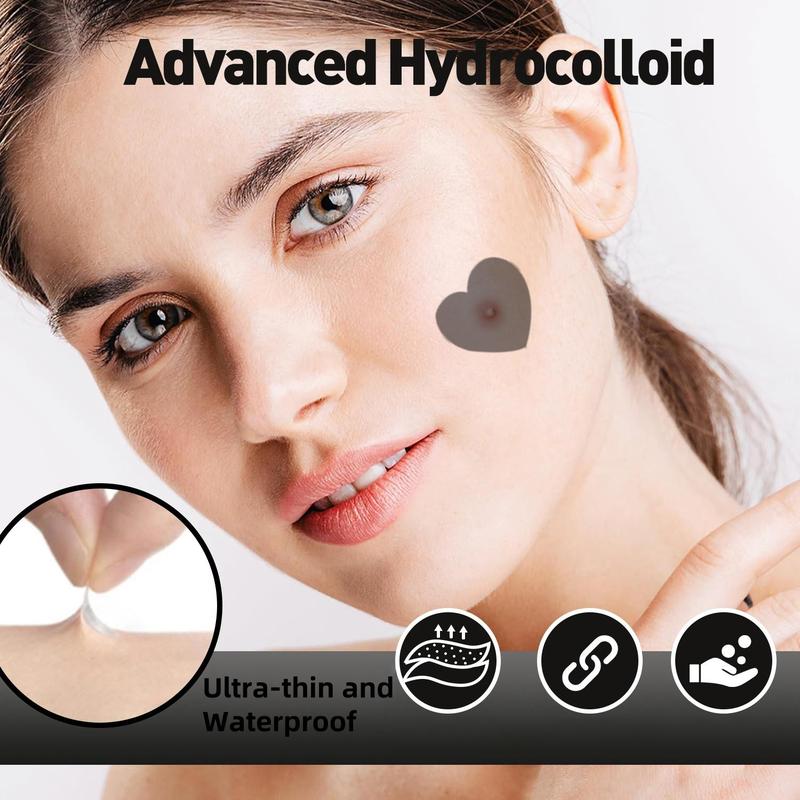 Star & Heart Shaped Hydrocolloid Acne Patch, 432pcs box Unisex Adult Pimple Patch, Cleansing Acne Absorbing Cover for All Skin Types