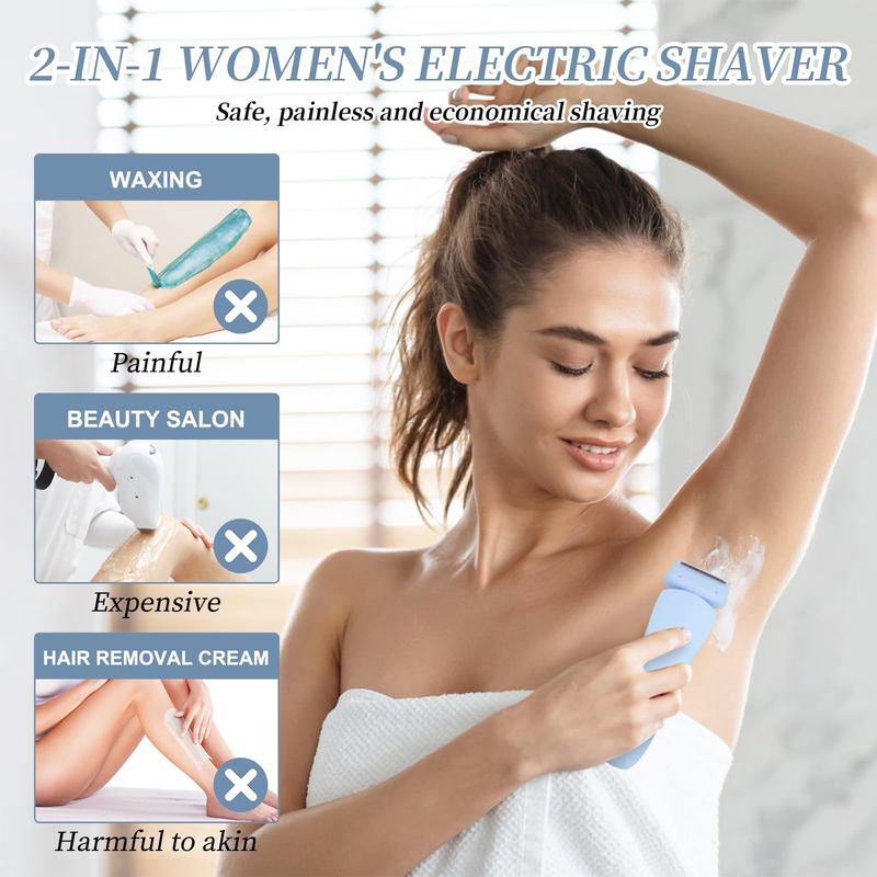 New Display Private Parts Shaver 2 in 1 Ladies Hair Trimming Shaving Instrument Electric Epilator Hair Remover, Christmas Gift