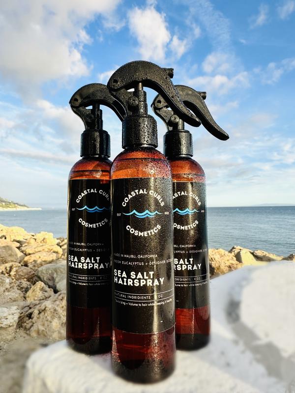 Coastal Curls Sea Salt Spray Haircare curling texturizing Cosmetic Organic Scented Rosemary Eucalyptus Argan Scent