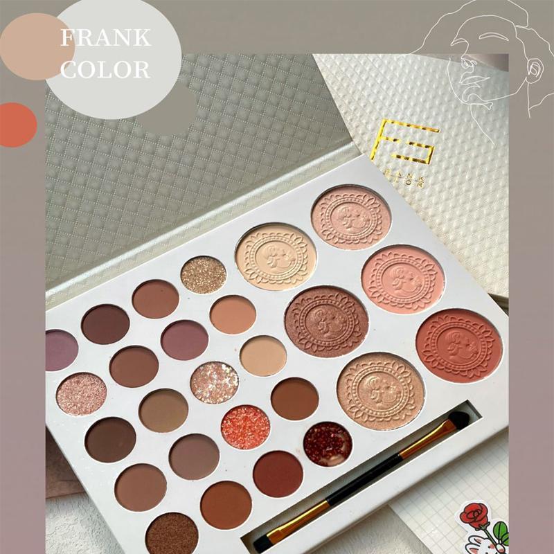 Music Festival Makeup, Travel 26 Color Eyeshadow Palette with Brush, Matte & Shimmer Eye Shadow Makeup Set, Long Lasting Glittering Eye Shadow, Compact Makeup Sets