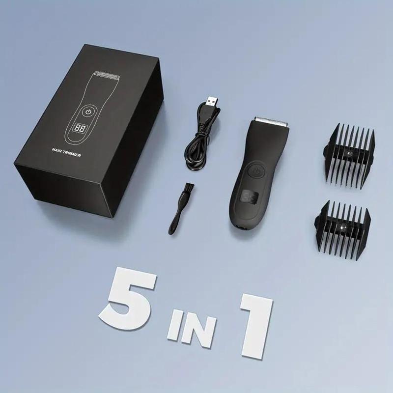 Electric Groin Hair Trimmer, 1 Box Waterproof Body Hair Trimmer, Men Pubic Hair Trimmer, Cordless Men Body Shaver Groomer, Gift for Men