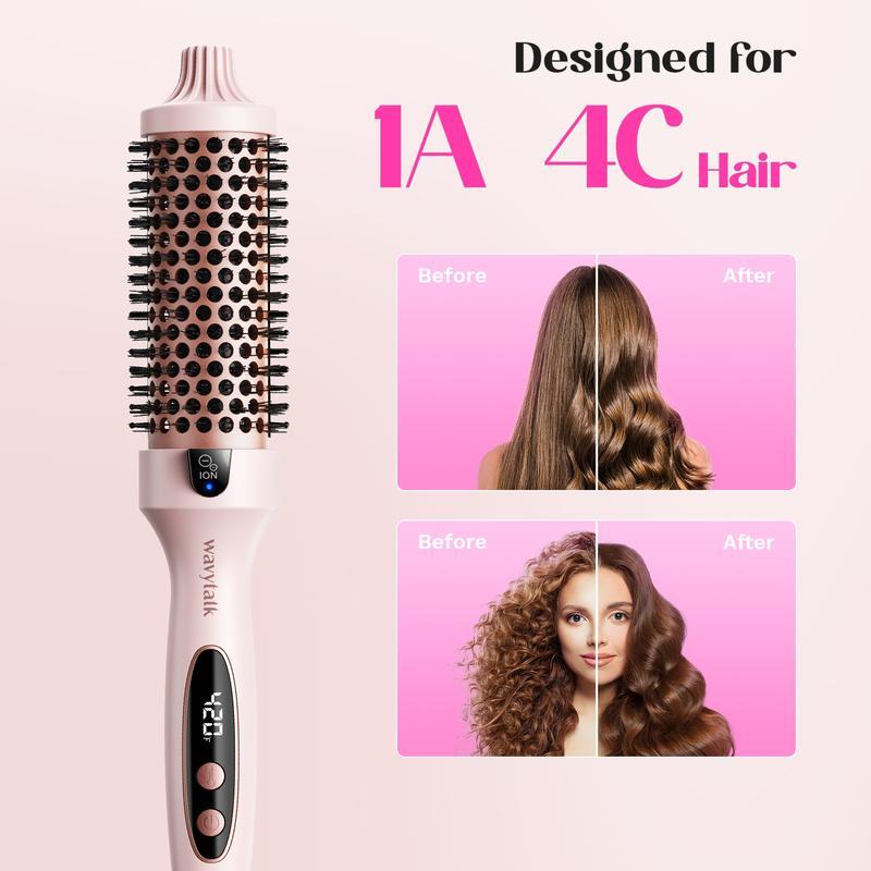 Wavytalk Negative lon Single Thermal brush 1.5Inch crimper bondi boost  air styler bio ionic  curling iron curler  iron straightener hair straightener Comfort