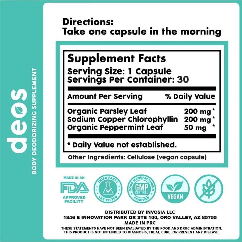 Full Body Deodorant Supplement | DEOS QQZOFG  Internal Deodorant